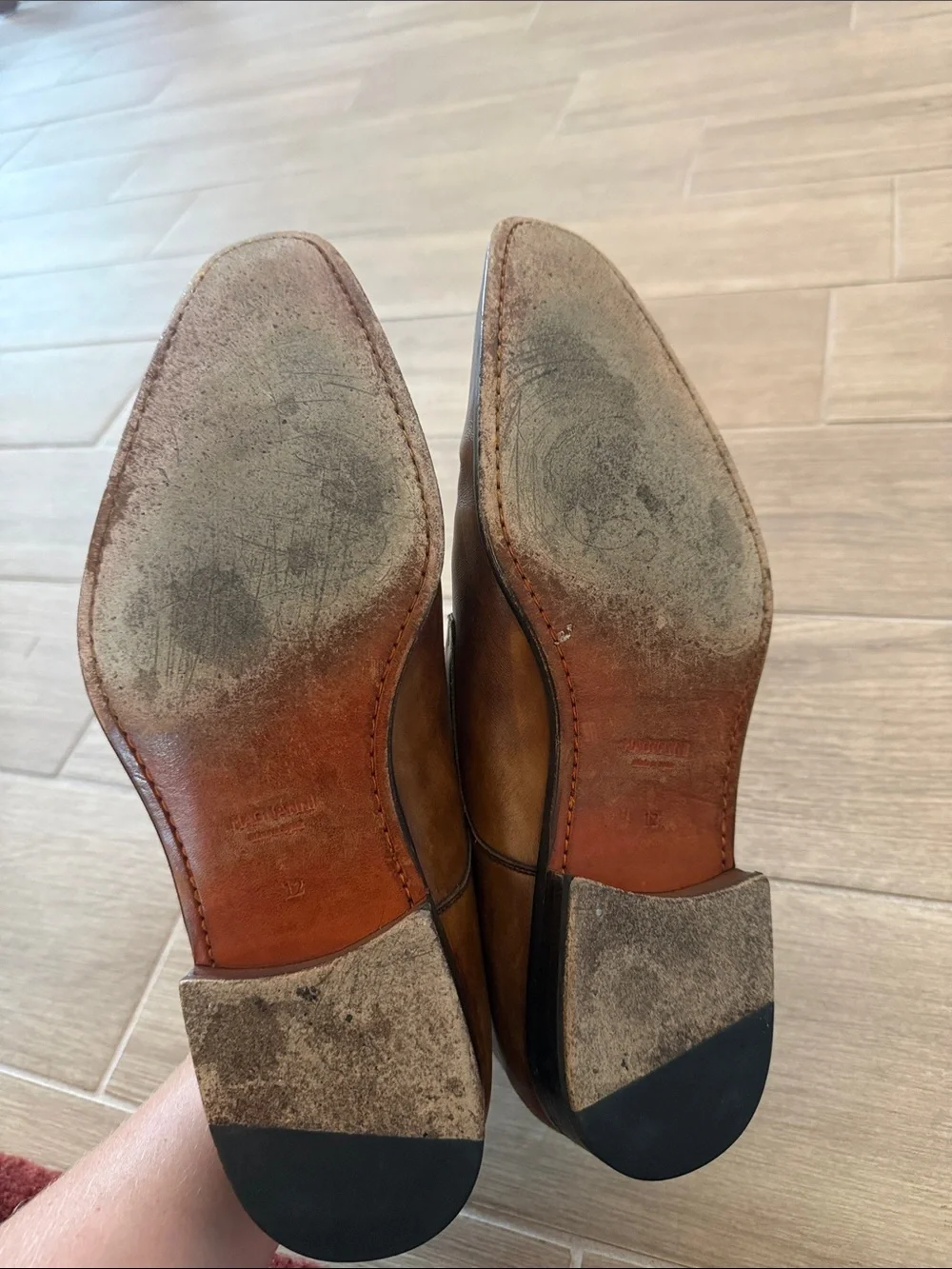Magnanni Miro Men's Double Monk Strap Leather Dress Shoes - Brown